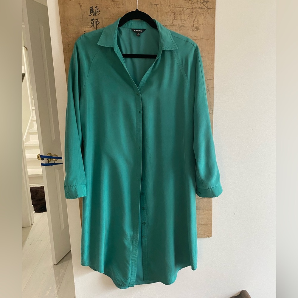 Silk shirt dress